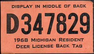 1968 Michigan Resident Hunting License Backtag 2 | by UpNorth Memories - Don Harrison
