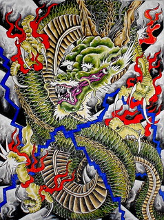 Dragon Tattoo CP JUNE 2011 | Dragon Tattoo color pencil draw… | Flickr