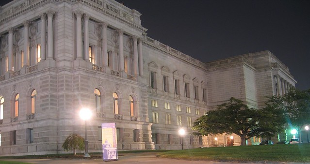 Library of Congress at night