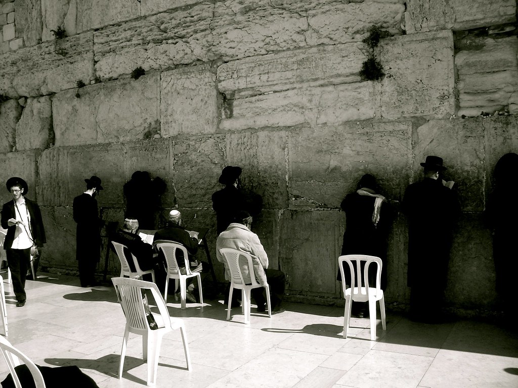 The Wailing Wall in Black and White