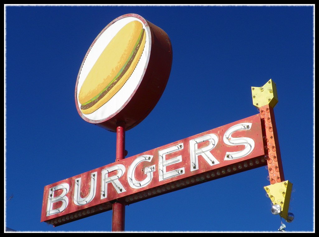 Burgers | Sign for the famous Sno-Cap Drive-In along old Rou… | Flickr