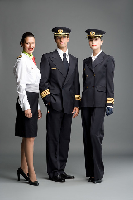 Air Portugal - female and male pilots