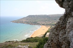 View from Calypso Cave to Ramla Bay (Gozo)
