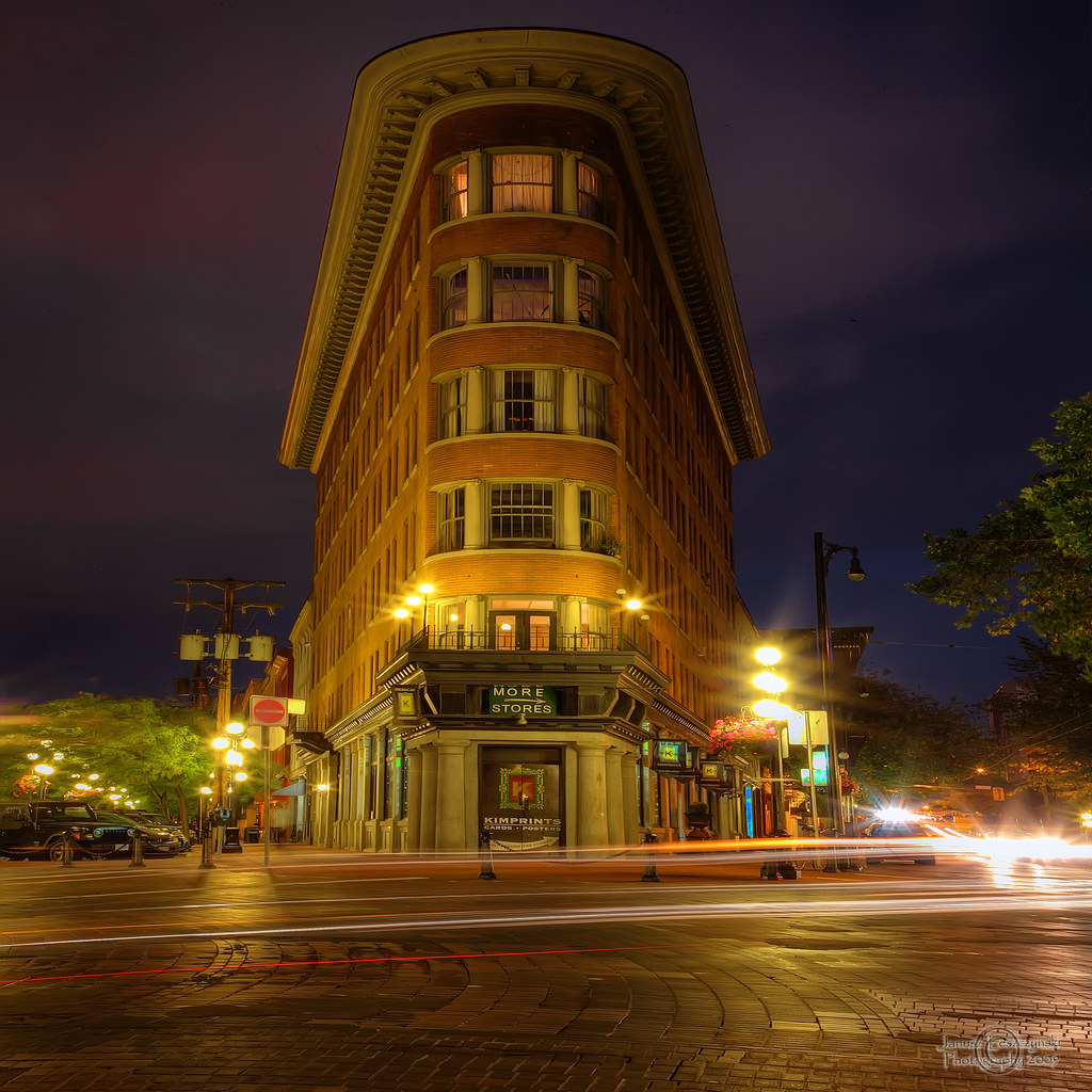 Time Square .. no , just our Flat Iron Building in Gastown by janusz l