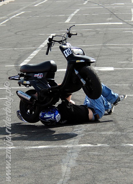 Scooter stunt crash