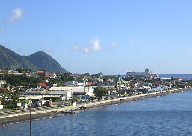 Dominica - Roseau from Ship