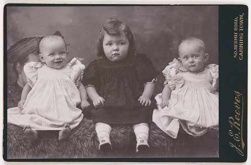 A cabinet card of three children | by National Science and Media Museum