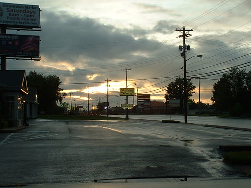 Sunset at Walgreens #3 by riffsyphon1024, sunset lines silhouette electric tn tennessee wires poles clarksville montgomerycounty madisonstreet