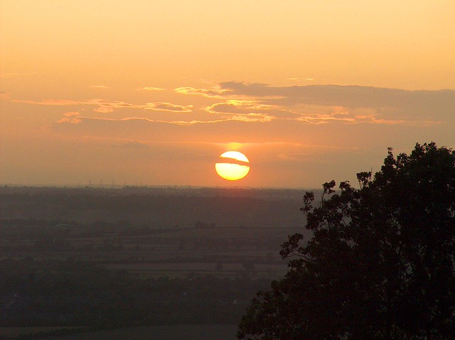 Sunset over Dunstable Downs