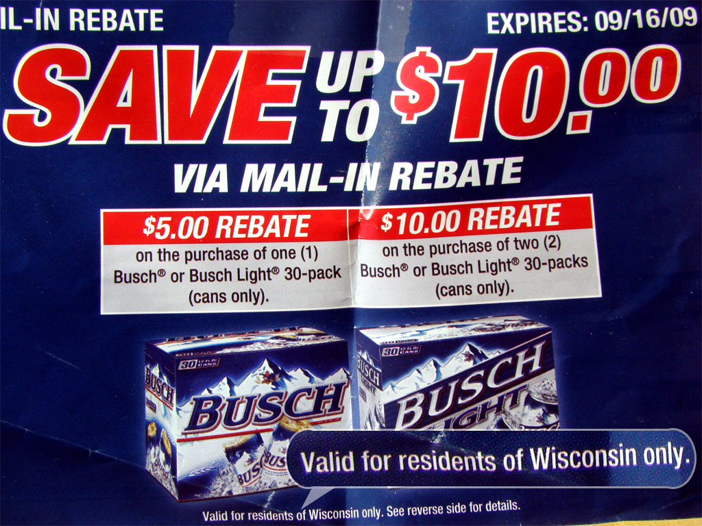 Beer Rebate FTWi For The Wisconsin Only One Rebate Per Flickr