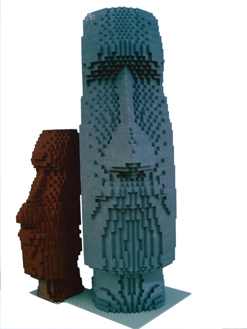 LEGO Moai - front