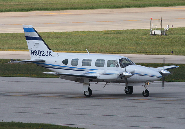 PIPER PA-31 (PA-31-310), N802JK, in CRW, Yeager Airport, Kanawha Regional, Charleston, West Virginia, USA. July, 2009