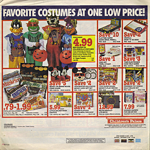 Children's Palace - "GRAND OPENING, All Stores Celebrate" { Colorado Springs C.P. }  Sunday Newspaper supplement .. pg.8 (( October 28,1990 )) by tOkKa