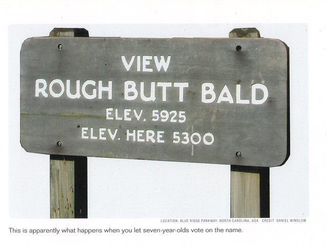 Rough Butt Bald Mountain Sign Postcard