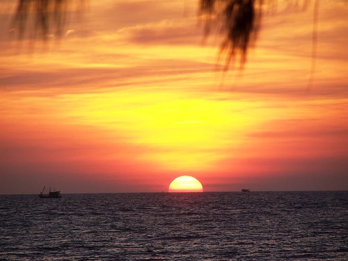 ocean sunset beach island boat fishing newyear bamboo southchinasea cambodiasoutheastasia