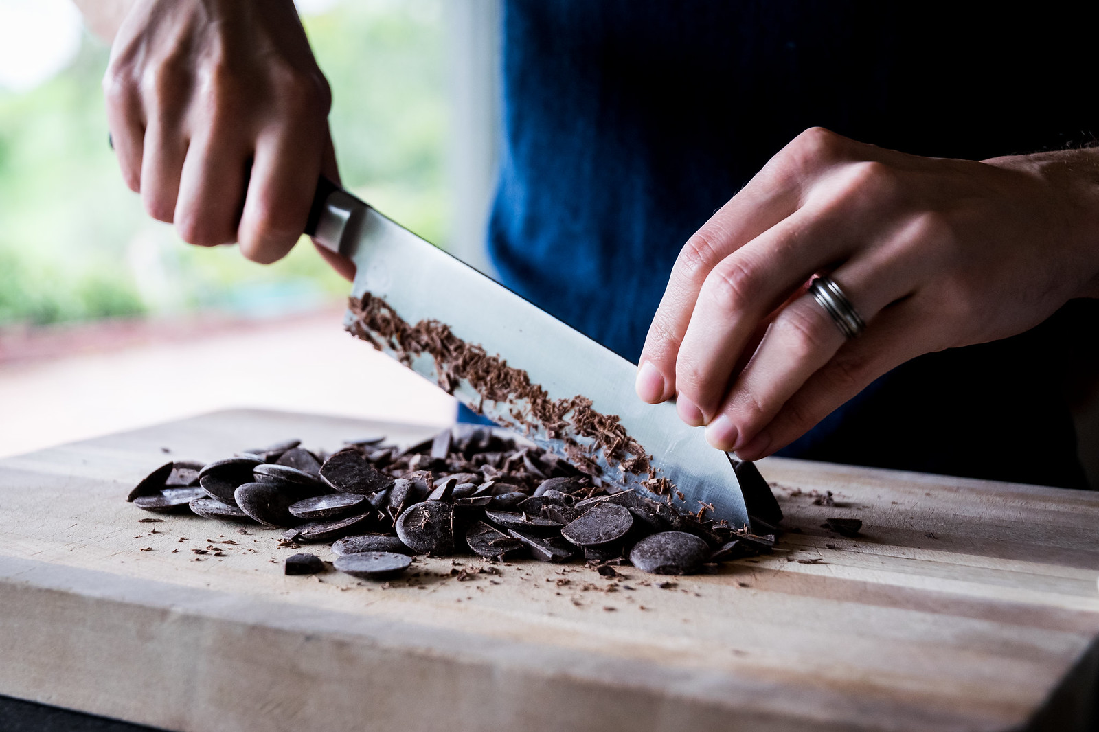 chopping the chocolate first helps it melt quicker