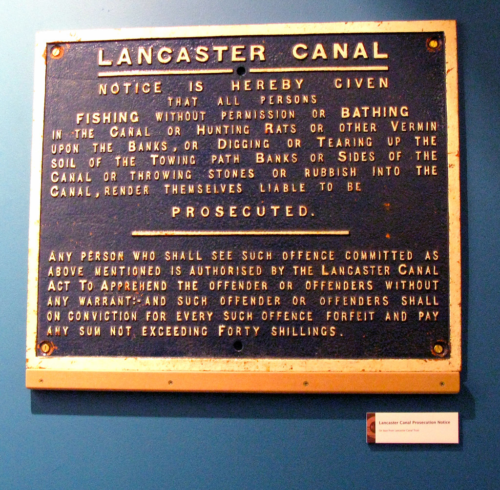 Lancaster Canal Prosecution Notice