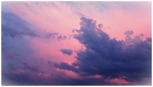 pink blue sunset sky clouds painting evening colours village purple painted poland polska zachód coutry wieczór niebo kartpostal malowane