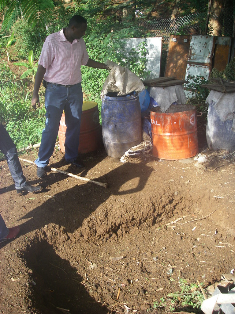 Compost pit - In Ethiopia holes are digged to compost. Here,… - Flickr