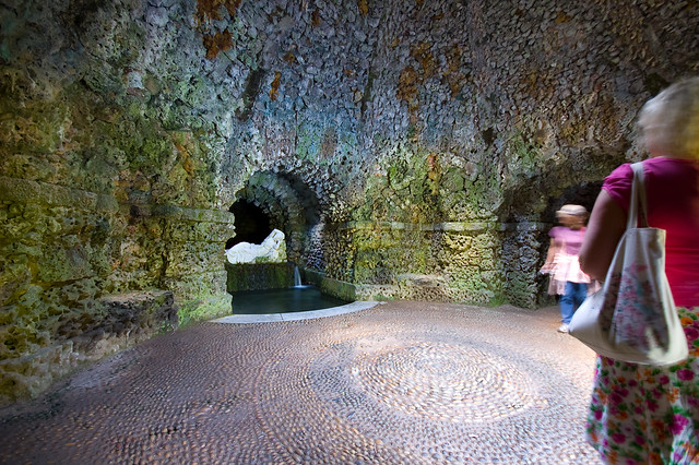 In the grotto