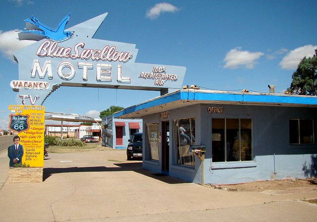 NM, Tucumcari-2009 Blue Swallow Motel Office