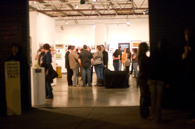 Opening night for Wollongong Pictorial Mafia's exhibition at Project Artspace