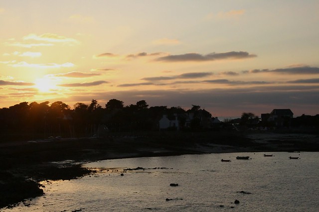 Coucher de soleil sur la côte bretonne