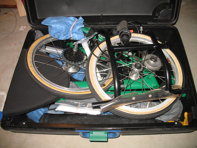 Bike SatRDay Folding Recumbent Packed in its Traveling Case