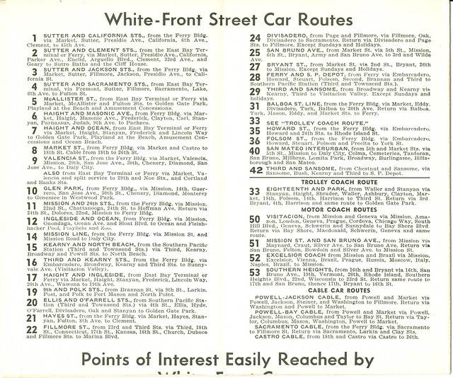 City Wide Service by White Front Cars - Market Street Railway Co. San Francisco