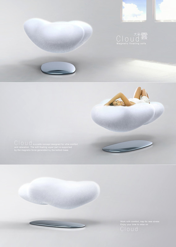 Cloud - magnetic floating sofa