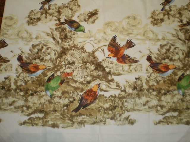 Vintage fabric- birds