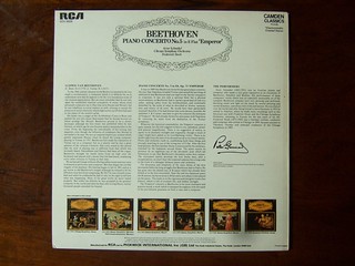 Backside Beethoven - Piano Concerto No.5 'Emperor' - Artur Schnabel Piano, RCA
