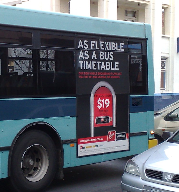 Advert on bus