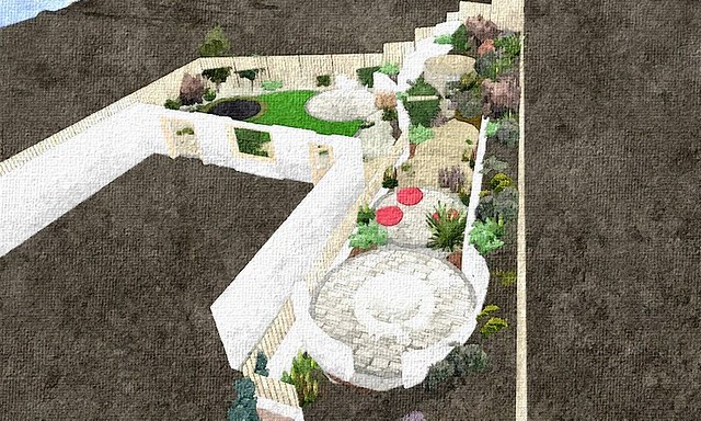 Terraced garden design | This area was previously unuseable … | Flickr