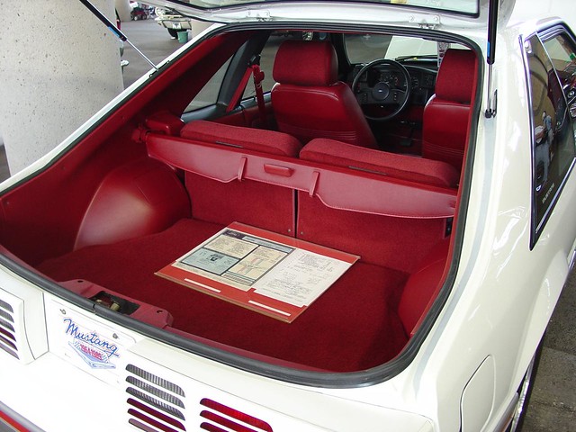 White Fox Body Mustang With Red Interior At The Mustang S