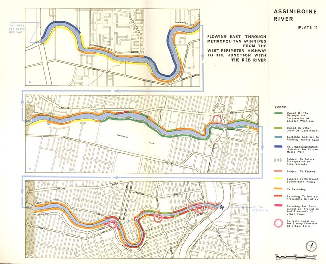 Assiniboine River Flowing East Through Metropolitan Winnipeg from the West Perimeter Highway to the Junction with the Red River (1966)