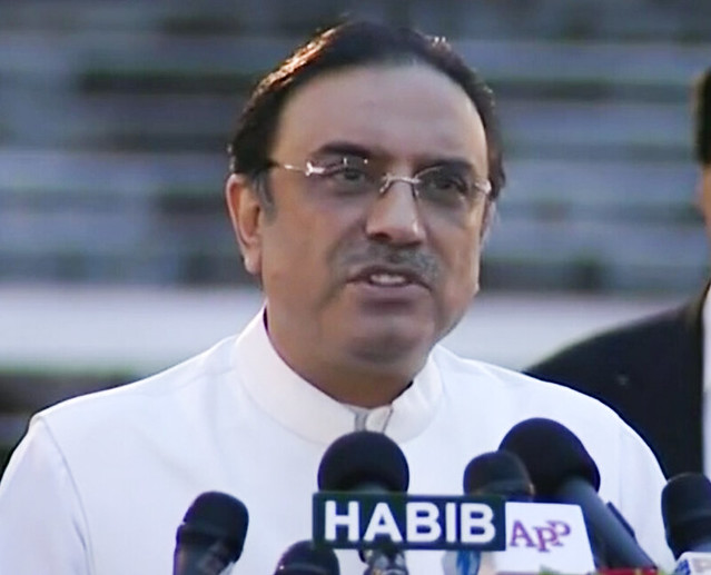 President Asif Ali Zardari leads his government to a full term