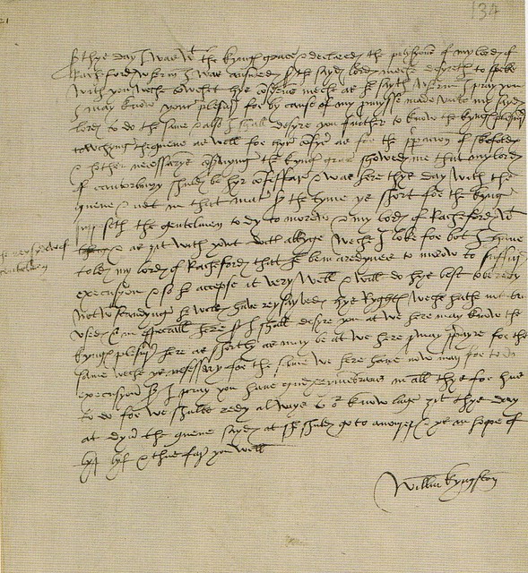 Letter detailing Anne Boleyn's time in the Tower prior to her execution, May 1536
