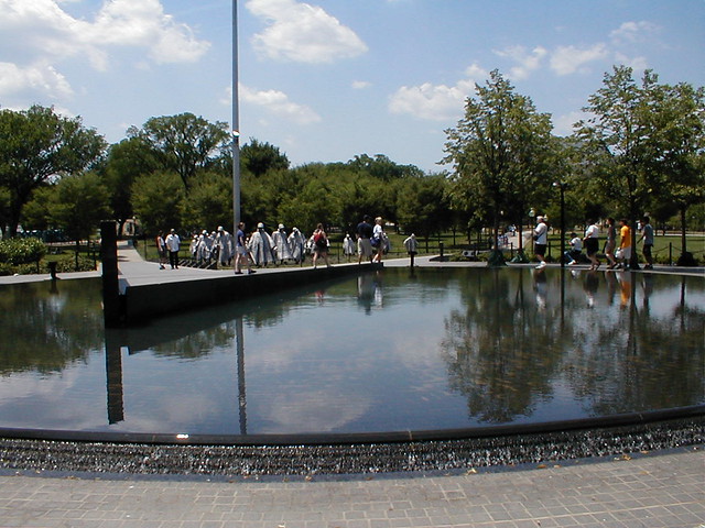 Reflecting pool at the Korean War Memorial in Washington DC