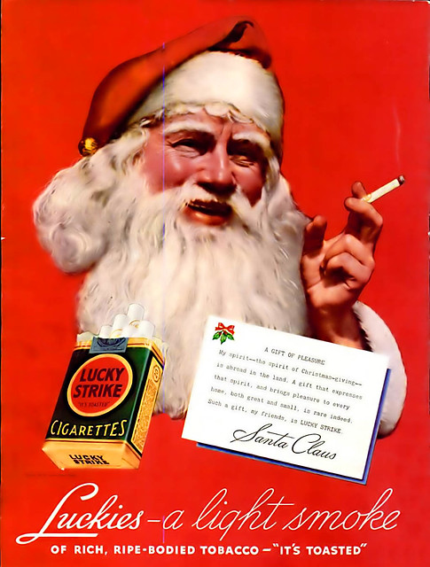 Lucky Strike Cigarettes Christmas Advertisement from 1936