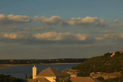 sunset lake bird birds clouds soaring laketravis birdssoaring
