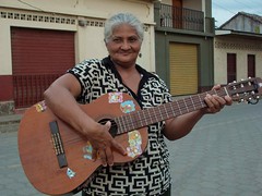 Woman with guitar - Mujer con guitarra; Muy Muy, Matagalpa, Nicaragua
