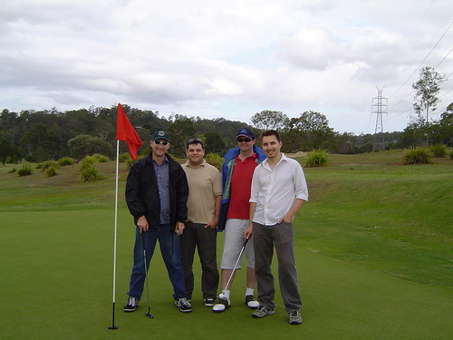 The boys out on the course