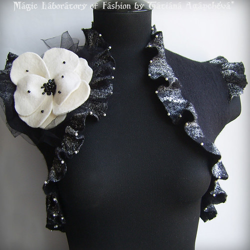 BLACK and WHITE Special Occasions Full Handmade Felted Bol… | Flickr