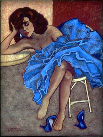 Woman in the Blue Dress