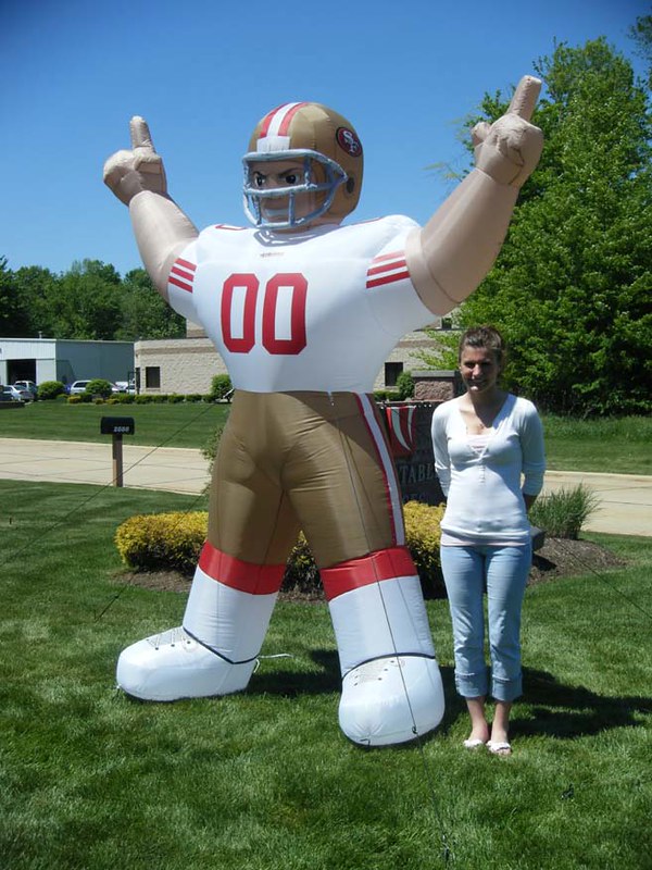 San Francisco 49ers Tiny Inflatable Image, 8 feet tall, Inflatable Images