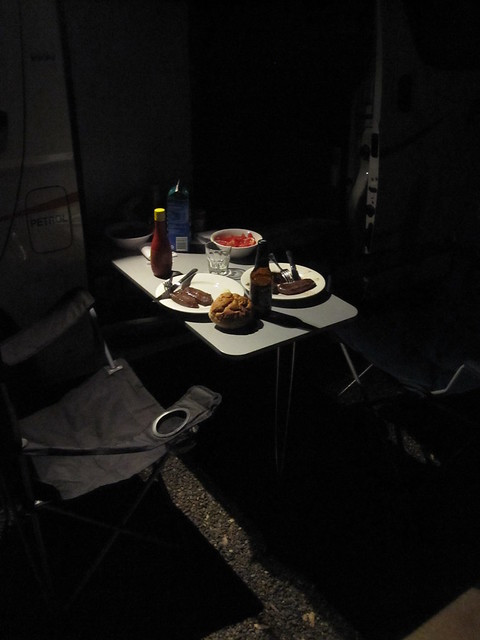 Uluru and around 36 - Dinner is ready outside our camper van