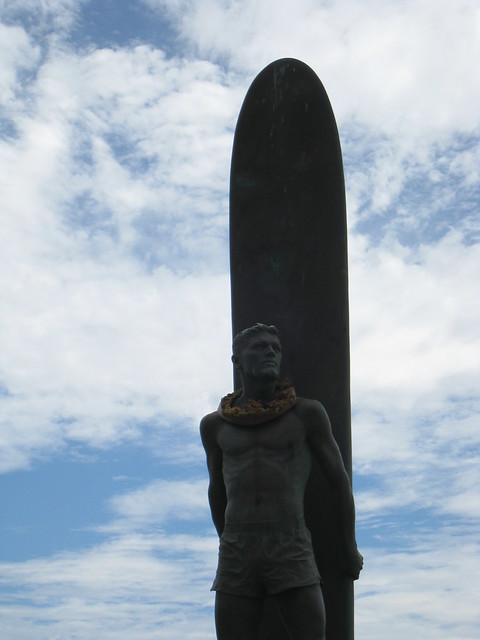 Surfer Statue w/ Wreath