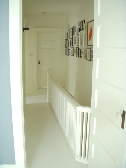 upstairs hallway floor painted