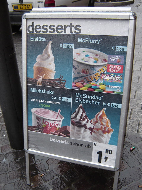 McDonald's Desserts Sign
